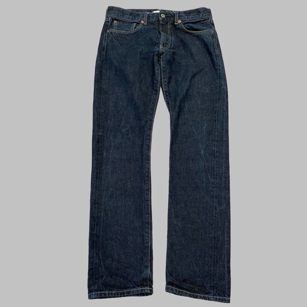 Uniqlo Jeans Mens 31x34 Blue Denim Straight Leg Slim Fit Casual Wear